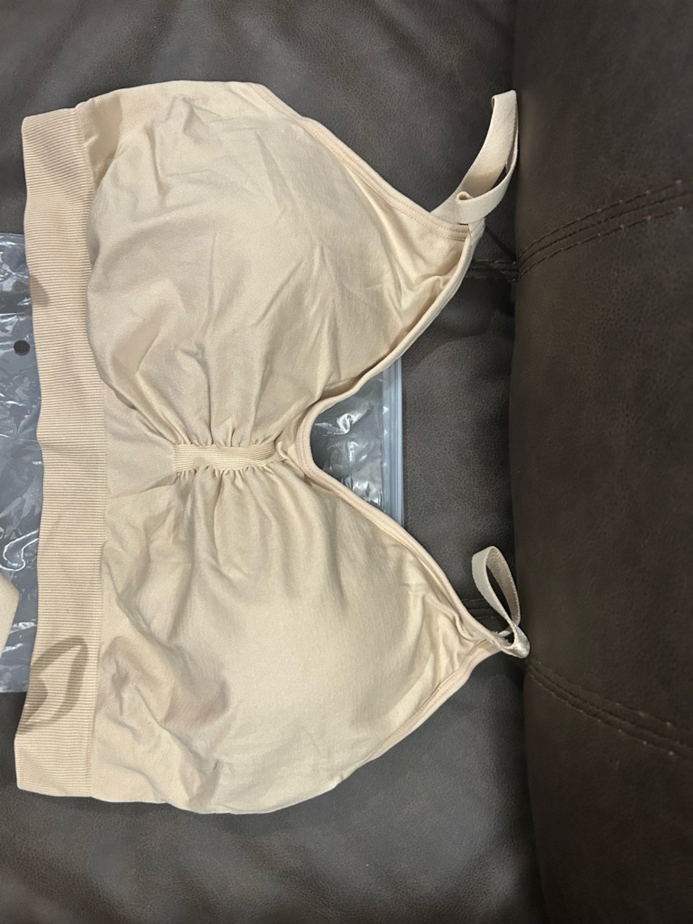 Seamless Light Beige Wireless Bralette